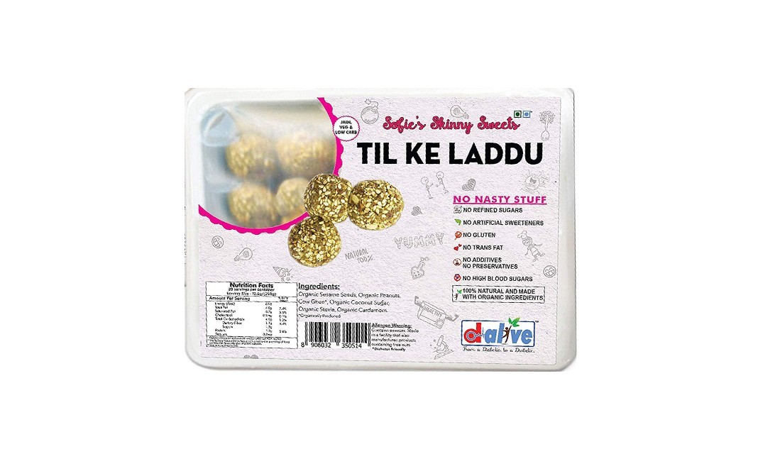 Dalive Sofie's Skinny Sweets Til Ke Laddu   Pack  250 grams